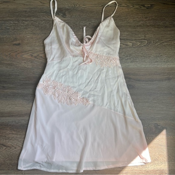 Women's Satin Mini Slip Dress - Wild Fable™ Light Pink XS - Picture 2 of 7